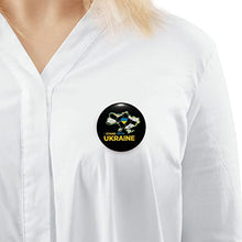 Load image into Gallery viewer, I Stand With Ukraine Stop Russian Aggression Diy Round Badge,Round Brooch For Men And Women,Pin Button Clothing Bag Hat Accessories(Five Loads).