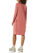 Load image into Gallery viewer, Amazon Essentials Gathered Neckline Maternity Dress, Brick Red, XL