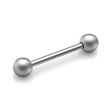 Load image into Gallery viewer, PiercingJ 2pcs Grade 23 Titanium 14G 14mm / 16mm Bar Nipple Tongue Ring Straight Barbell Nipple Rings Body Piercing Jewelry