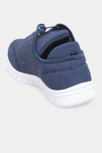 Load image into Gallery viewer, Yours - Navy Embellished Trainers in Extra Wide Eee Fit - Women's