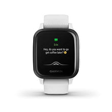 Load image into Gallery viewer, Garmin Venu Sq Music Amazon Exclusive GPS Smartwatch with All-day Health Monitoring and Fitness Features, Built-in Sports Apps and More, White with Slate Bezel