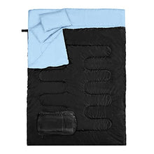 Load image into Gallery viewer, Aeike Warm Double Sleeping Bag 86"x60" Double Thermal Thick Sleeping Bag 2 Person with 2 Pillows for Outdoor Camping Hiking Thick Sleeping Bag for Winter and Spring