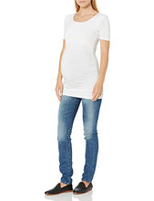 Load image into Gallery viewer, Amazon Essentials Maternity 2-pack Short-sleeve Rouched Scoopneck T-shirt, White/White, M