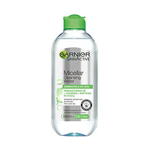 Load image into Gallery viewer, Garnier Micellar Cleansing Water For Combination Skin 400ml, Gentle Face Cleanser & Makeup Remover, Fragrance Free, Recognised By The British Skin Foundation, Use With Reusable Micellar Eco Pads