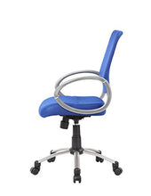 Load image into Gallery viewer, Boss Office Products B6416-BE Mesh Back Task Chair with Pewter Finish in Blue