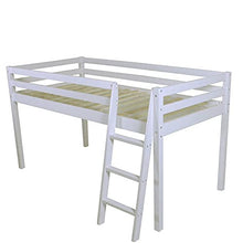 Load image into Gallery viewer, HUIJK Bedstead Mid Sleeper Cabin Bed loft Bunk White Frame Shorty Childrens Bed 2FT 6"
