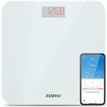 Load image into Gallery viewer, RENPHO Bluetooth BMI Bathroom Scales, Digital Body Weight Scale with High Precision Sensors and Smartphone App - White