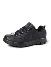 Load image into Gallery viewer, Skechers Women's Sure Track - Trickel Work Shoes, Black Black Leather Blk, 6 UK