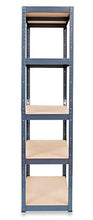 Load image into Gallery viewer, Pack of 3 Extra Deep STORALEX® Garage Shelving Racking Units – UK’s Bestselling Garage Storage Shelves - 600mm Deep Version - 200kg Per Shelf (Evenly Distributed) - 5 Tier Shelf Unit - Metal & MDF Boltless Assembly System