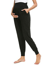 Load image into Gallery viewer, Love2Mi Maternity Women's Casual Pants Stretchy Comfortable Lounge Jogging Trousers Black