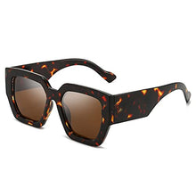 Load image into Gallery viewer, Oversized Square Polarized Sunglasses for Women Trendy Classic Retro Large Frame Sunglasses Ladies Shades UV400 Protection Tortoise Frame/Brown Lens