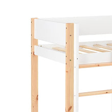 Load image into Gallery viewer, 3 FT Children Single Bed Loft Bed, Kids Storage Bed with Movable Cabinet, Children Bed with Solid Pine Wood, Ideal for Any Bedroom, 90 x 190 cm, White, 2021 New【UK Fast Delivery】