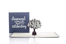 Load image into Gallery viewer, Diamond Wedding Anniversary 3D Card - 60th Wedding Anniversary Card, Handmade Cards by Cardology