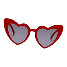 Load image into Gallery viewer, Milageto Heart Shaped Sunglasses Trendy Retro Style Sun Glasses Eyewear Streetwear - Red, 155x145x70mm