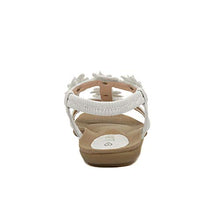Load image into Gallery viewer, Lilley Womens White Flower Crochet Flat Sandal - Size 6 UK - White