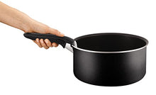 Load image into Gallery viewer, Tefal Ingenio Essential Non-Stick Pots and Pans Set, 7-Piece, Saucepan Set, Compatible with all Hobs Excluding Induction, Black, with Red or Black Button, L2009042