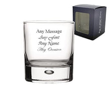 Load image into Gallery viewer, Personalised Engraved Bubble Whiskey Tumbler Glass Birthday Wedding Gift Usher