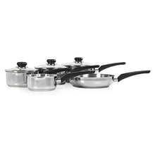 Load image into Gallery viewer, Morphy Richards 970002 Induction Frying Pan and Saucepan Set With Lids, Stay Cool Handles, Themocore Technology, Stainless Steel Pan Set, 5 Piece