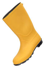 Load image into Gallery viewer, Mountain Warehouse Plain Kids Wellies - Durable Sole Childrens Wellington Boots, PVC Outer Rain Shoes, Soft Jersey Lined - for School, Walking, Outdoors Mustard Kids Shoe Size 11 UK