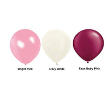 Load image into Gallery viewer, GrassVillage 100 Pieces 12 Inches White & Pink & Baby Pink Balloons, Three Colours, Premium Quality High Grade Party Latex Balloons for Carnival, Festivals, New Year Supplies & Baby Showers