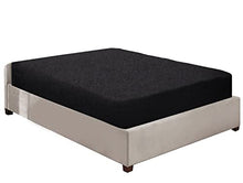 Load image into Gallery viewer, 100% Brushed Cotton Flannelette 40CM/16" Extra Deep Fitted Sheets in 12 Colours (King, Black)