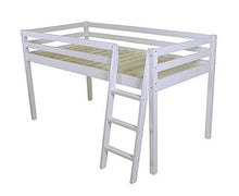 Load image into Gallery viewer, DbHFgjMN BED FRAMES Mid Sleeper Bed,Cabin Bed 2ft 6" Mid Sleeper Loft Bunk Tent Girls White Frame house bed for kids