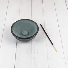 Load image into Gallery viewer, Kaizen Casa Grey Incense Holder Smudge Bowl, Stone Bowl| Ritual Bowl Display Bowl Kitchen Table Decor Gift (11.43cm x 11.43cm x 4.44cm)