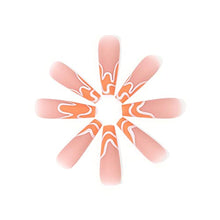 Load image into Gallery viewer, Brishow Coffin False Nails Long Fake Nails Orange Wave Press on Nails Bellarina Acrylic Stick on Nails 24pcs for Women and Girls
