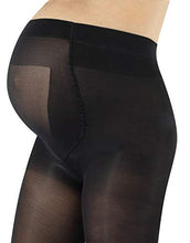 Load image into Gallery viewer, CALZITALY - 2 PAIRS Semi Opaque Maternity Tights, Pregnancy Tights, ComfortableMaternity Pantyhose, 40 DEN | MADE IN ITALY | (L, Black Color)