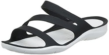 Load image into Gallery viewer, Crocs Women's Swiftwater W Sandal, Black White, 4 UK