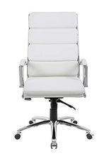 Load image into Gallery viewer, Boss Office Products Boss Executive CaressoftPlus Chair with Metal Chrome Finish, White, 28" D x 27" W x 47" H