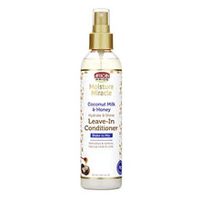 Load image into Gallery viewer, African Pride Moisture Miracle Coconut Milk & Honey Leave-In Conditioner - Refreshes & Softens Natural Coils & Curls, Hydrates & Shines Hair, 8 oz