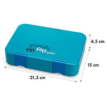 Load image into Gallery viewer, Schmatzfatz Junior Kids Lunch Box with Compartments - BPA-Free, Lunch Box for Kids - Multi Compartment Lunch Box for Children - Leakproof Bento Box for Kids (Petrol)