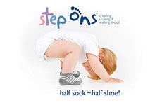 Load image into Gallery viewer, Step Ons: Half Sock and Half Shoe for Crawling Cruising and Walking! (6-12 Months, Blue Star) UK Size 3