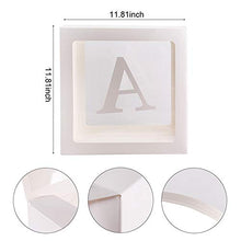 Load image into Gallery viewer, ALITREND Baby Shower Boxes Party Decoration, 4PCS Transparent Balloon Boxes Baby Block Decoration with Letter for Gender Reveal Party Boys Girls (White)