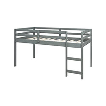 Load image into Gallery viewer, Cabin Bed Mid Sleeper Beds for Kids Bed with Stairs & Pull Out Desk & Chest Drawers & Storage Shelves Childrens Bed Loft Bed Single Wooden Bunk Beds Fits for 190x90cm Mattress (Not Included) (Grey)