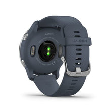 Load image into Gallery viewer, Garmin Venu 2 GPS smartwatch with all-day health monitoring, Silver Bezel with Granite Blue Case and Silicone Band