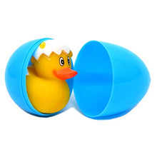 Load image into Gallery viewer, JOYIN 12 PCs Filled Easter Eggs with Rubber Duck Duckies, Bright Colorful Easter Eggs Prefilled with variety of Yellow Duckies for Fun Bath
