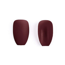 Load image into Gallery viewer, LIARTY False Nails 24 Pcs 12 Sizes Solid Matte Coffin Full Cover Fake Nails Wine Red