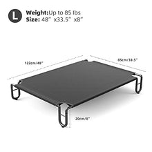Load image into Gallery viewer, FAYDUDU Elevated Dog Bed Portable Raised Dog Beds with Washable and Breathable Mesh Large Dog Bed Lifted for Indoor and Outdoor Use (L, Black)