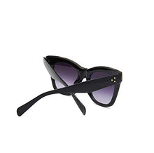 Load image into Gallery viewer, Black Celeb Cat Eye Women Ladies Sunglasses Oversized Retro Vintage Cat Eye Reflective IBIZA UK