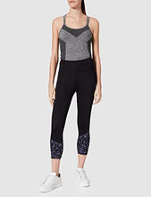 Load image into Gallery viewer, Amazon Brand - AURIQUE Women's Cropped Sports Leggings, Black (Balck/Dahlia Purple), 14, Label:L