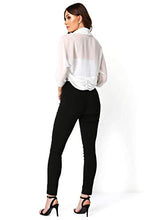 Load image into Gallery viewer, Roman Originals Women Chiffon Bolero Shrug Jacket - Ladies Ruched Hem Cover Up Smart Formal Sheer Mesh Wrap Shimmer Cropped Cardigan Wedding Guest Evening Crease Free Blazer - Ivory - Size 14