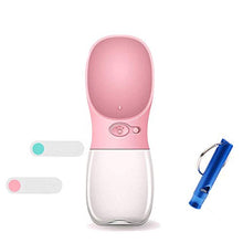 Load image into Gallery viewer, Dog Water Bottle, Portable Dogs Travel Water Bottle, Pets Feeder for Pet Walking Travelling Drinking (12 oz, Pink)
