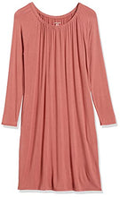 Load image into Gallery viewer, Amazon Essentials Gathered Neckline Maternity Dress, Brick Red, XL