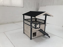 Load image into Gallery viewer, Luxurious Portable Wooden Outdoor/Indoor Pet Dog Puppy Cat Play House Kennel Shelter Den Floors Stairs