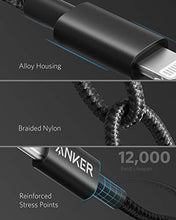 Load image into Gallery viewer, Anker USB C to Lightning Cable, 331 Cable, New Nylon Fast Charging Cord (6ft, MFi Certified) iPhone Charger Cable for iPhone 13 13 Pro 12 Pro Max 12 11 X XS XR, AirPods Pro, Supports Power Delivery