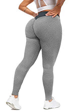 Load image into Gallery viewer, Chriamille Butt Lifting Peach Leggings Women Butt Lift Anti Cellulite Scrunch Butt Leggings High Waisted Booty Lift Gym Pants - grey - S