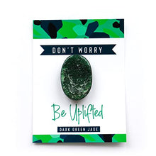 Load image into Gallery viewer, Dark Green Jade Crystal Worry Thumb Stone Meditation Spiritual Stress Relief Gift Birthday Healing Energy Reiki Chakra