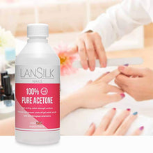 Load image into Gallery viewer, LanSilk, 100% Pure Acetone 250 ml Salon Strength Nail Polish Remover For Nail Lacquer SoakOff Gel Polish Acrylic Nails And Fibreglass Extensions Made In The UK